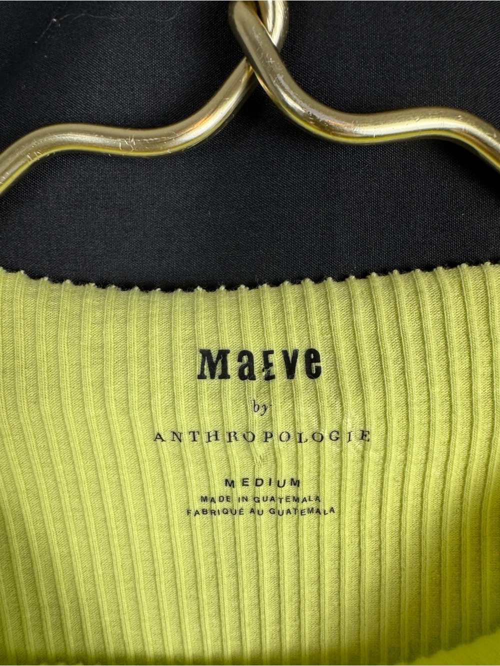 MAEVE ANTHROPOLOGIE Tank Top Women's M Ribbed Pullover Sleeveless Neon Yellow - Picture 2 of 6